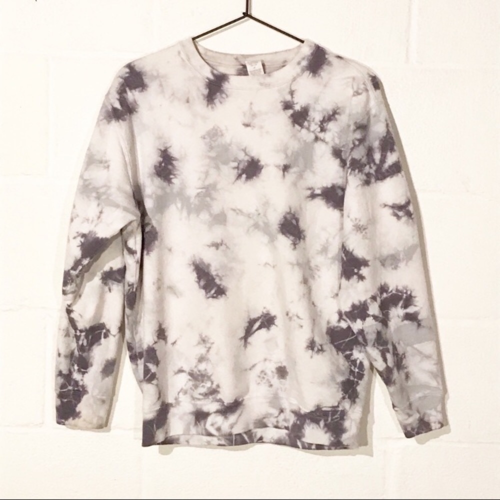 Tie Dye Crewneck Pullover Sweatshirt